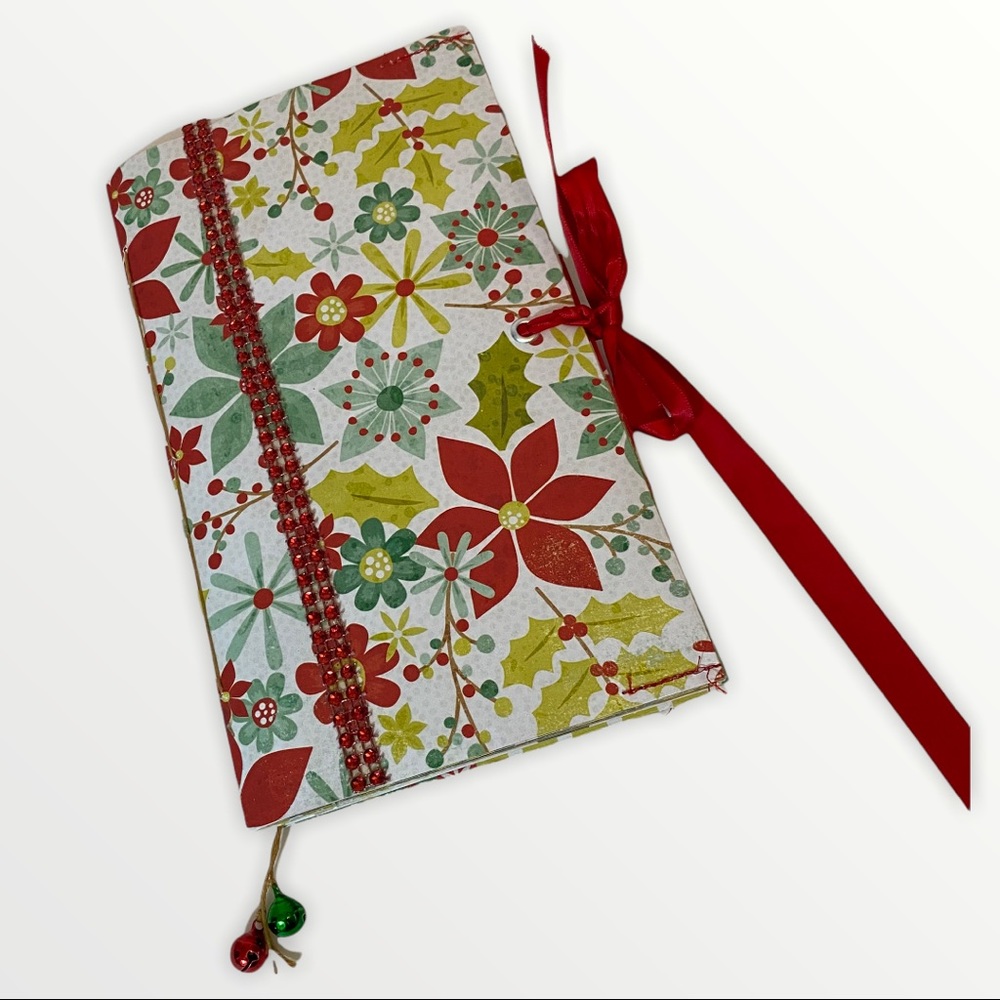 Handmade Christmas Holiday Journal, Scrapbook, Diary, Memory Book